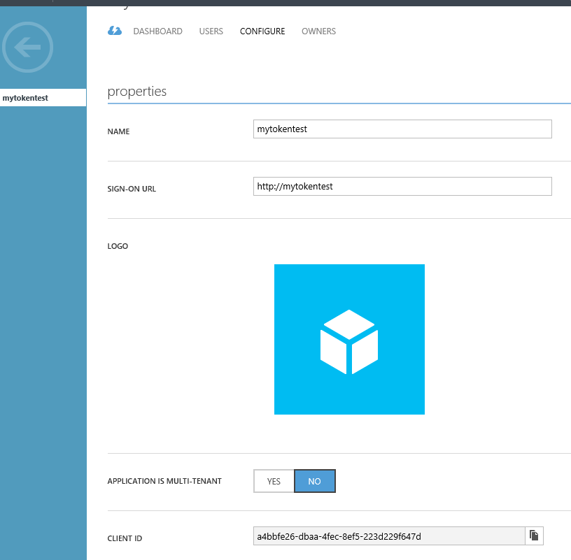 active directory portal Client ID image