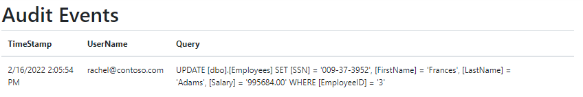 Audit Events